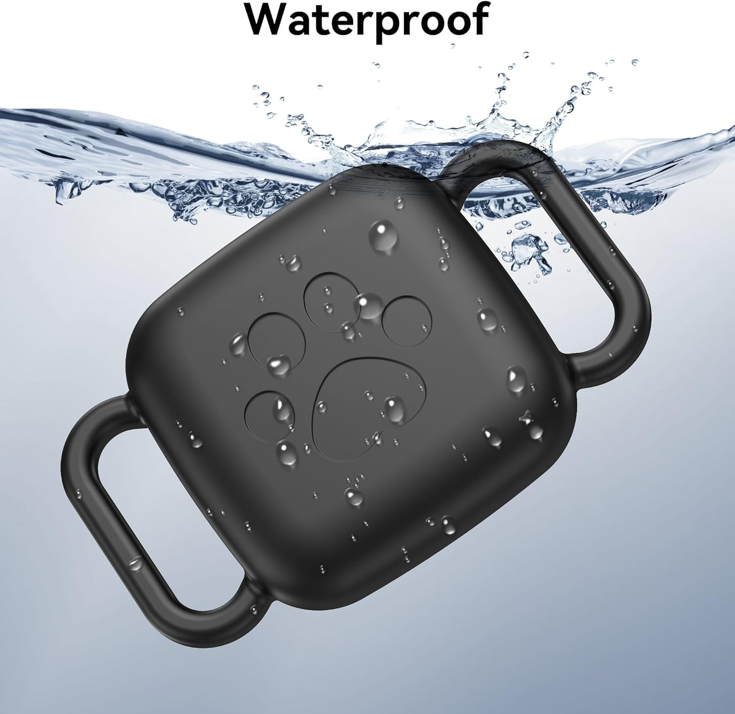 Skyarmor Dog Collar Holder for Tile Mate 2024, 2 Pack Waterproof Silicone Cover, Scratch Resistant Dustproof, Black/Off-White