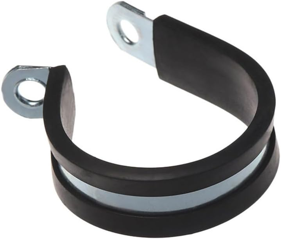 25Pcs 6Mm Rubber Cushioned Cable Clamps 304 Stainless Steel Hose Clips Pipe Holder Fastener for Securing Wire Cord, Tube image number 6