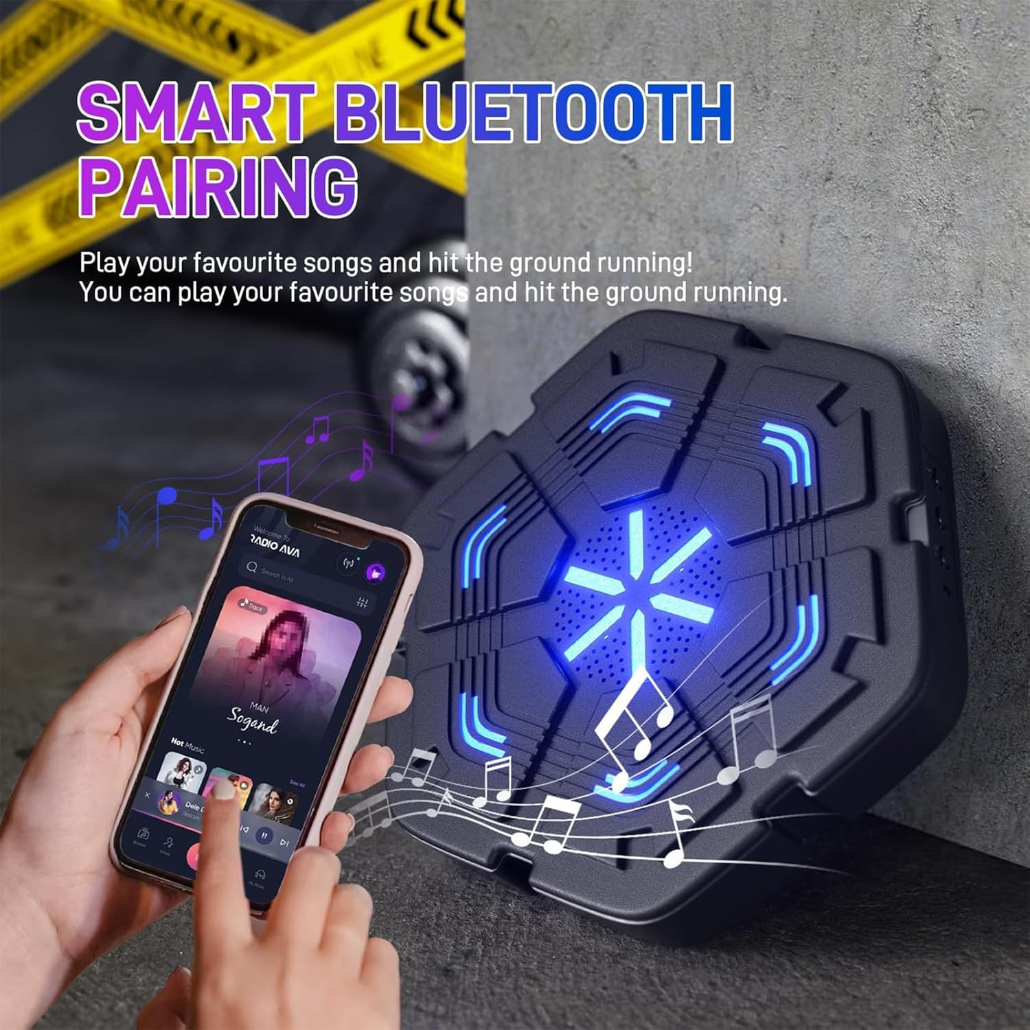 Cozioz Music Boxing Wall Mount Machine for Adults | Liteboxer Workout Playlist | Onepunch Fitness Machine image number 2