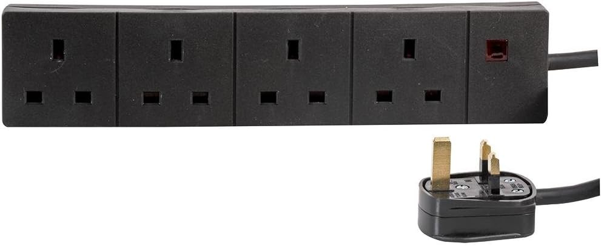 Pro Elec PELB1520 4-Gang Extension, Black, 1M Lead - Black image number 7