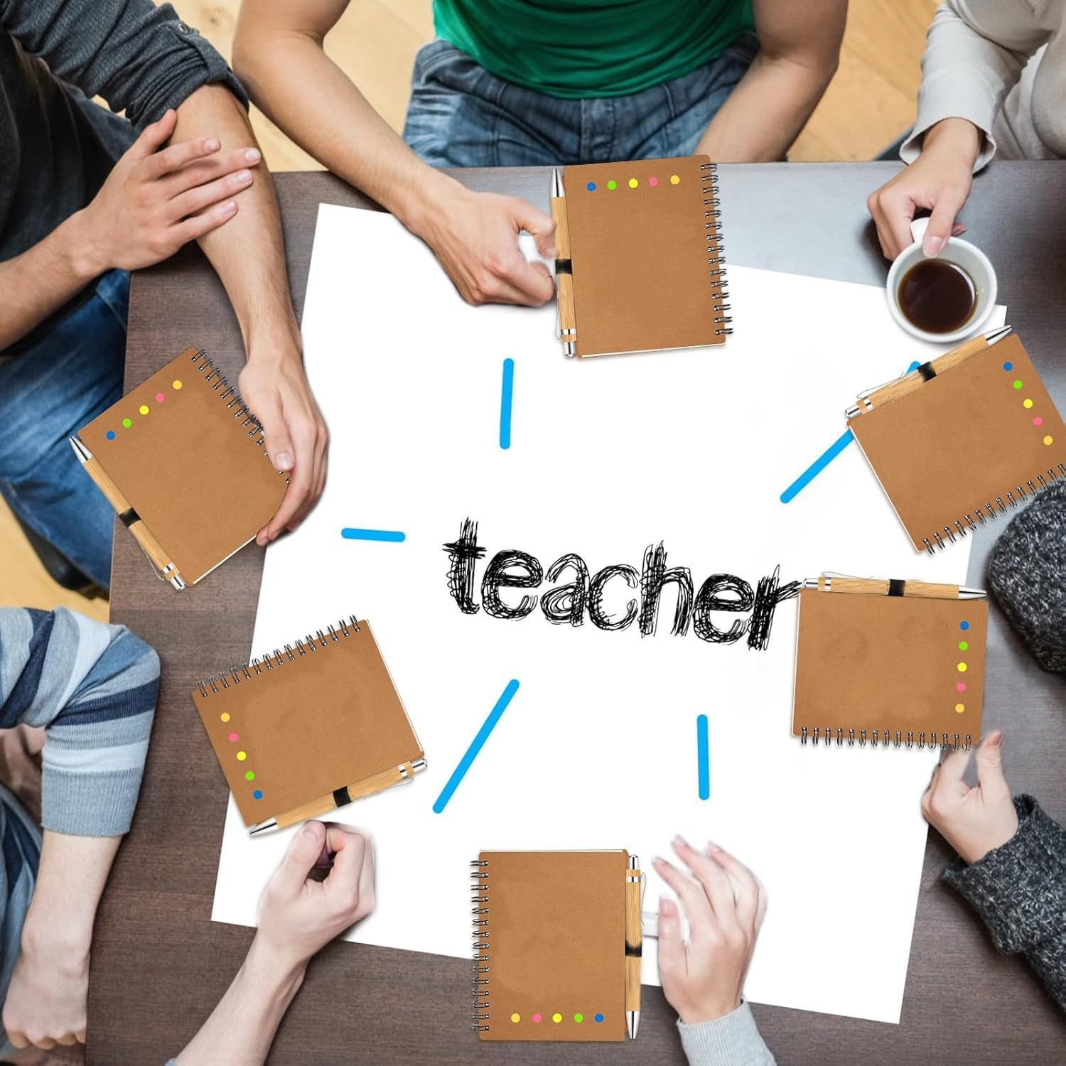 2025 Inspirational Spiral Notebook 10 Sets Portable Employee Appreciation Gifts Bulk Journals with Sticky Note Pen for Teachers Students Friends Colleagues Volunteer Nurse and Family Thank You Gifts image number 6