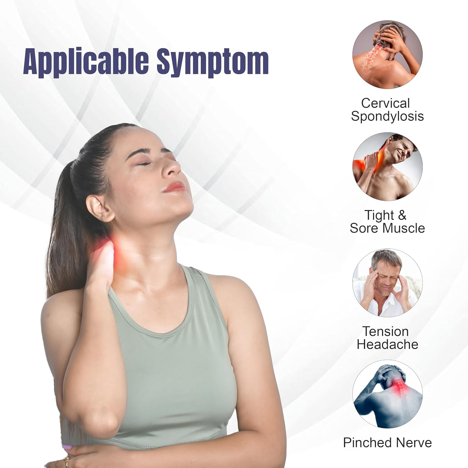 Wonder Care Neck Brace for Sleeping Cervical Collar Relief Neck Pain and Neck Support Soft Foam Wraps Keep Vertebrae Stable for Relief of Cervical Spine Pressure for Women & Men Black-Medium image number 4