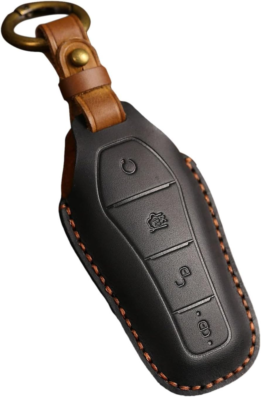 Magideal Car Key Fob Cover Key Case Automotive Accessories Portable Full Protection Smart Key Protector for Dolphin Seal Atto 3, Black