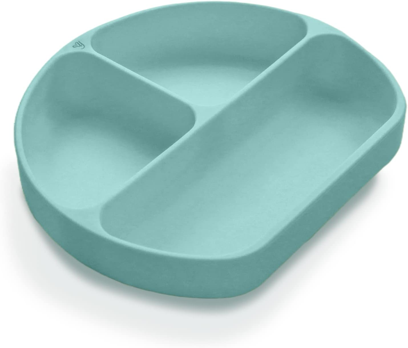 Yooforea Platinum Silicone Baby Suction Plate (Upgraded), Baby Led Weaning Plate, 100% Food Grade Silicone, Non Sticky Stain Resistant by UV Treatment, Dishwasher, Microwave Safe, BPA BPS Free - Tea