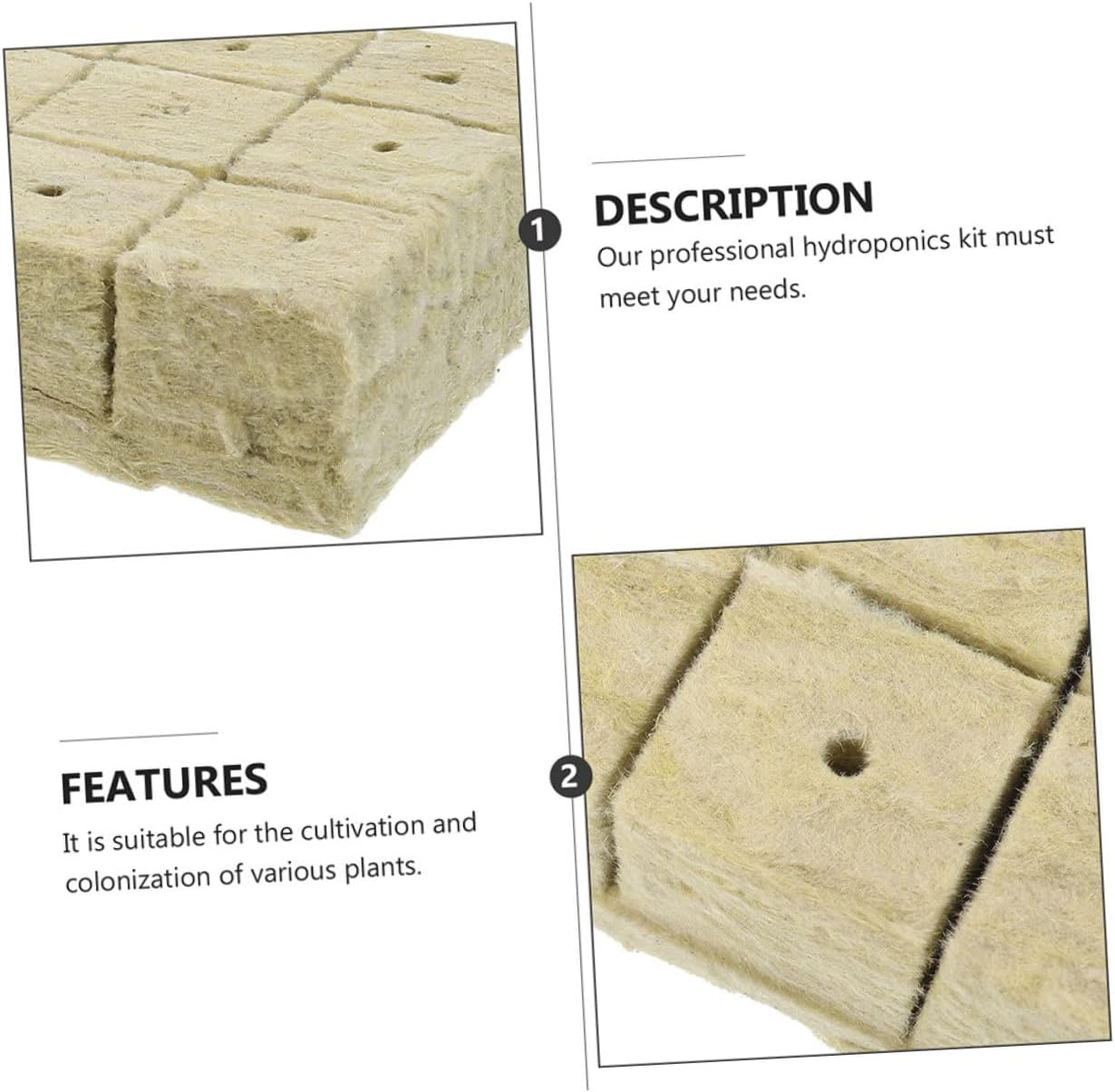 NOLITOY 42Pcs Matrix Tampon Grow Cubes for Soilless Cultivation for Nursery Block Planting Supplies for Hydroponics and Seedling Gardening image number 3