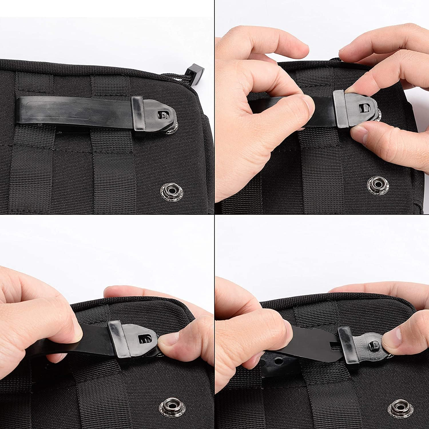 BOOSTEADY Molle Clips, Molle Straps Short Clips，Pack of 6