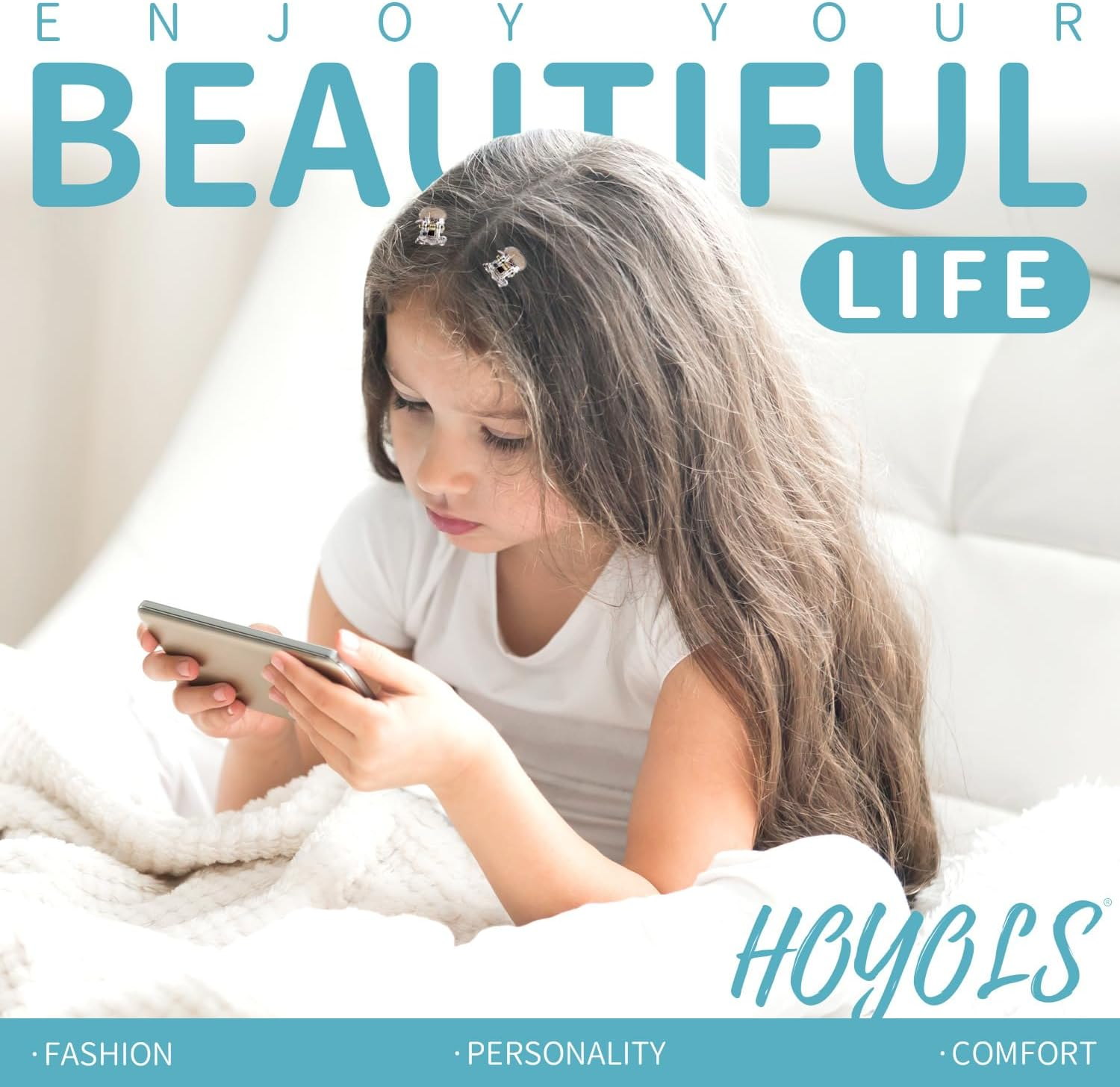 Hoyols Clear Small Hair Clips, Mini Claw Clips for Hair Strong Grip Plastic Tiny Jaw Cute Accessories No Slip for Women Girl Short Thick Hair 48 Pcs - Black image number 4