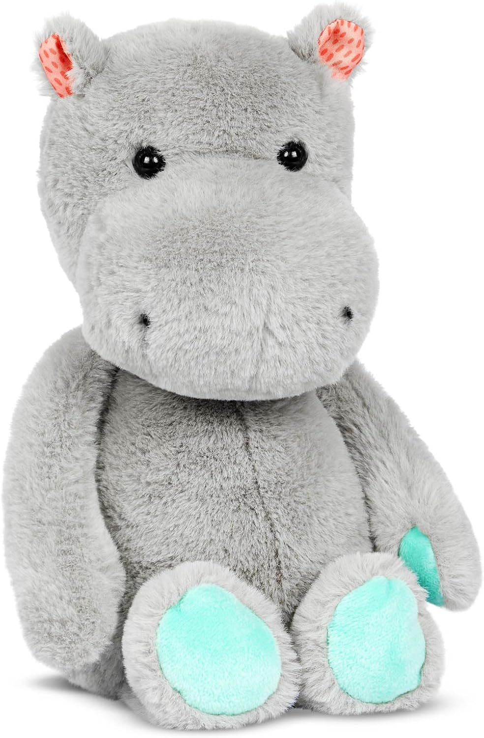 B. Softies &ndash; Plush Hippo &ndash; Stuffed Animal &ndash; Soft & Gray Hippopotamus Toy &ndash; Washable Toys for Baby, Toddler, Kids &ndash; 0 Months + &ndash; Happyhues - Gerry Grey (Dark Gray) image number 4