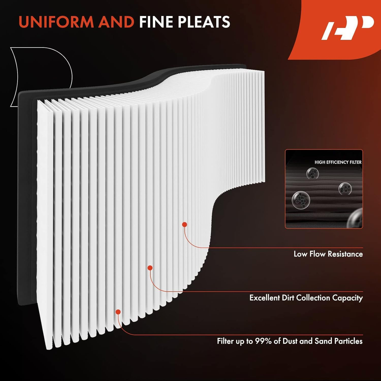 A-Premium Engine Air Filter, Automotive Replacement Parts Compatible with Jeep Vehicles - Wrangler 2007 2008 2009 2010 2011 2012 2013 2014 2015 2016 2017, Wrangler JK 2018 - Replace# CA10348 image number 4