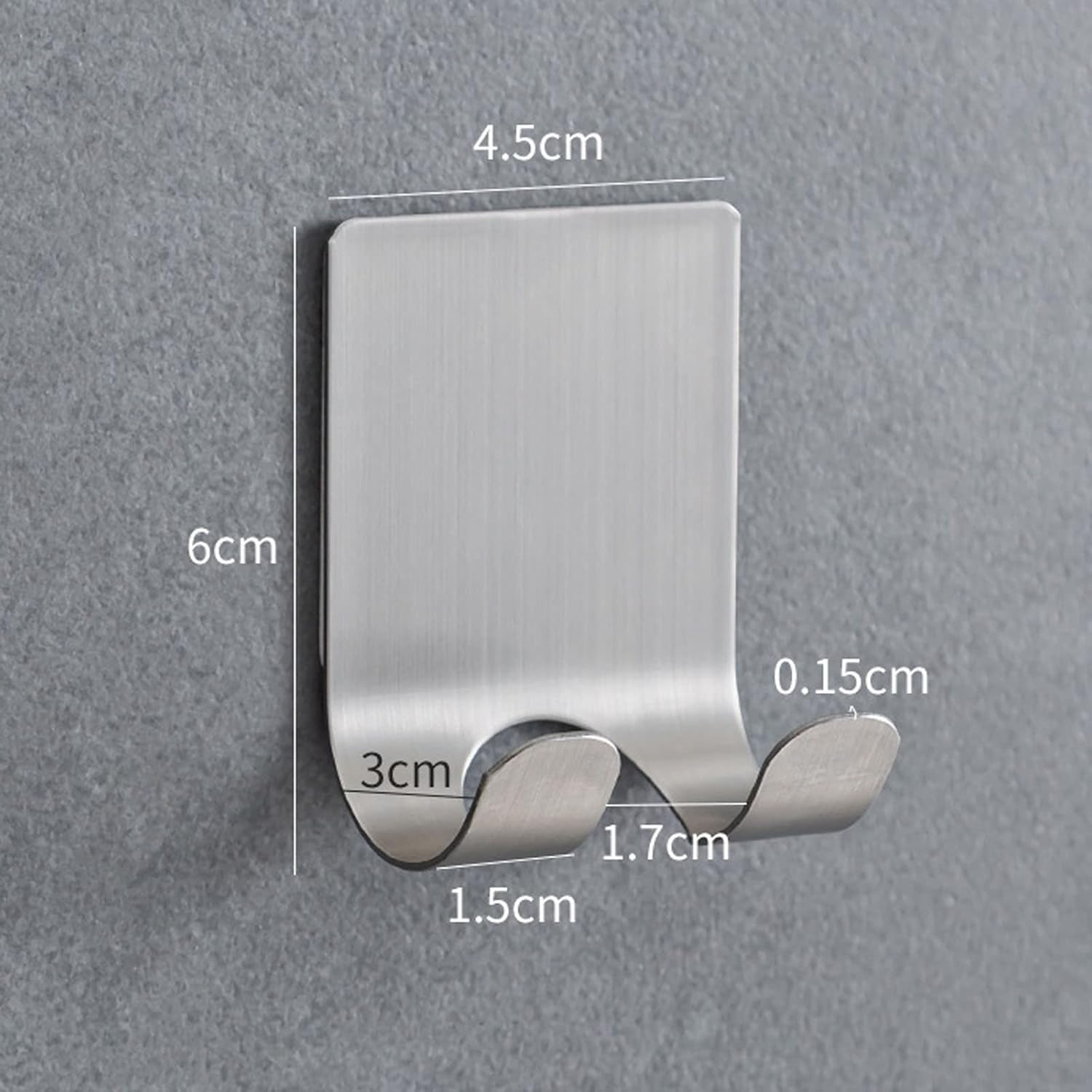 Winlauyet Set of 2 Stainless Steel Hair Dryer Holders, Hair Dryer Holder, Hair Dryer Holder with Self-Adhesive Razor Holder, Cable Holder, Hook (Set of 2) image number 3