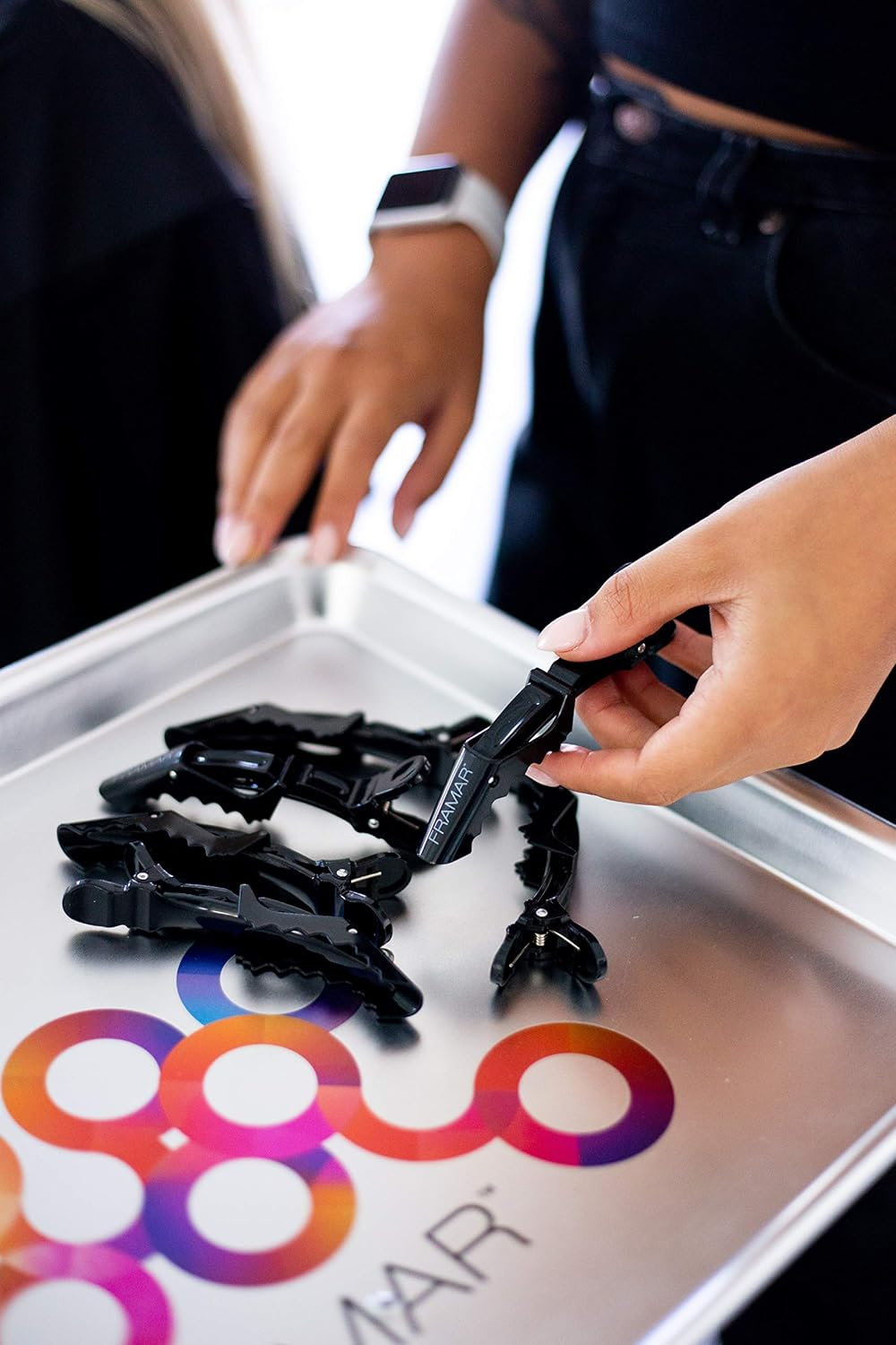 FRAMAR Black Alligator Hair Clips for Styling Women 10 Pcs, Pince a Cheveux, No Crease image number 2