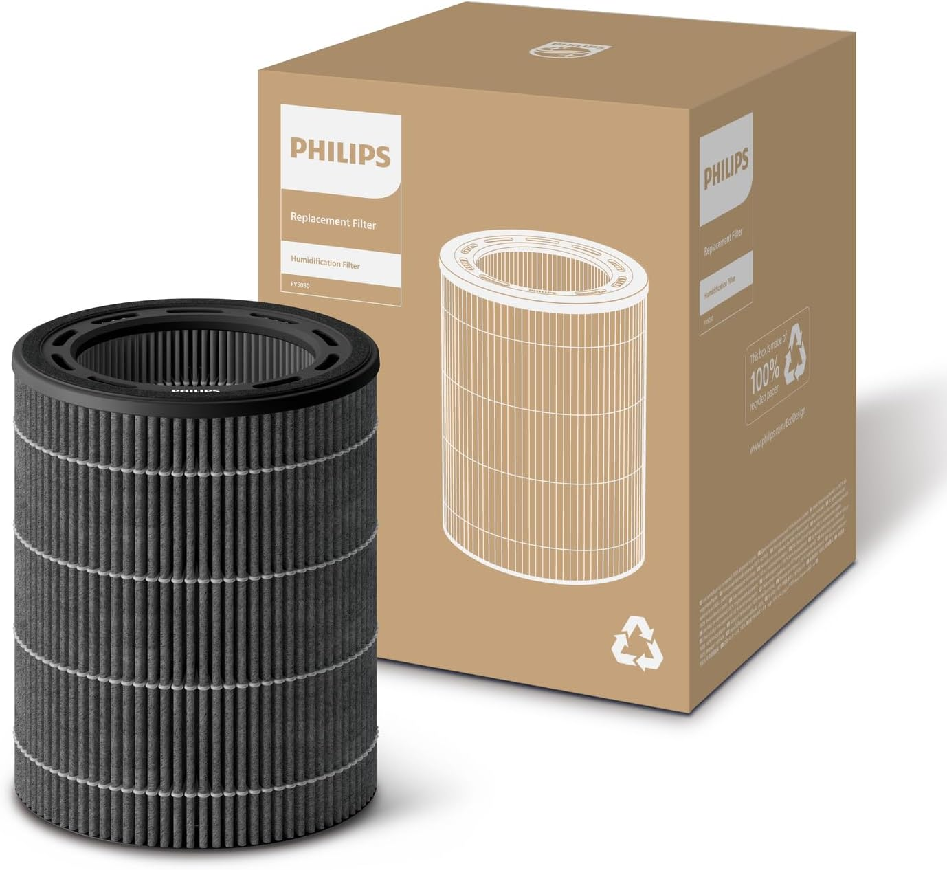 Philips 5000 Series Humidification Filter &ndash; Genuine Replacement, Nanocloud Technology, Hygienic Humidification, up to 6 Months Lifespan, Compatible with HU5710 (FY5030/00) image number 1
