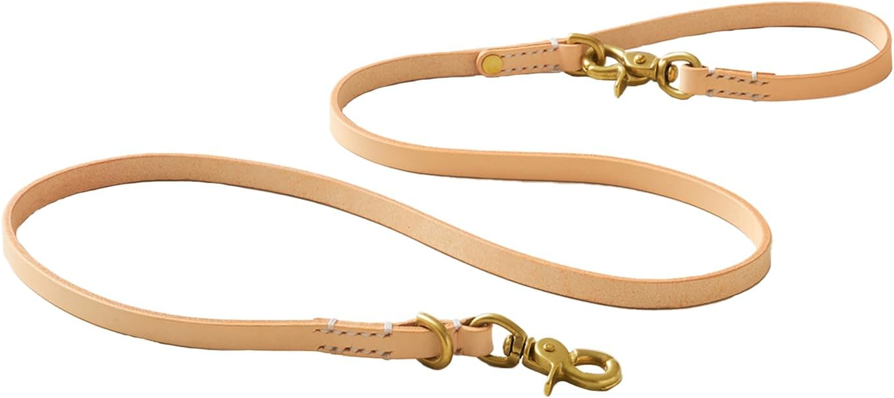 We Original All Leather Lead - Natural(M) for Medium and Large Dogs/Good Manners Dog Series image number 1