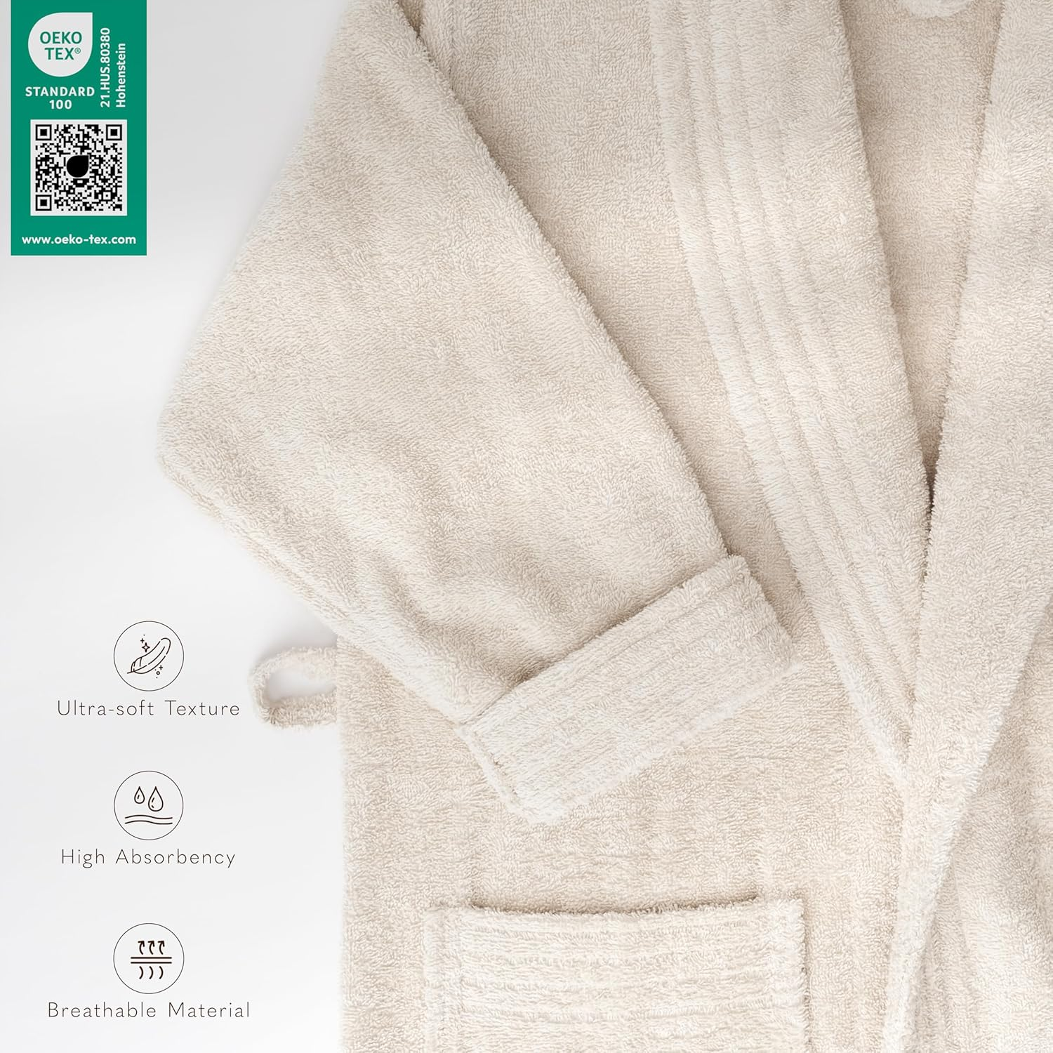 American Soft Linen Men&rsquo;S 100% Cotton Terry Bathrobe &ndash; Soft, Absorbent, Quick Dry Turkish Robe for Men, Beige, Xx-Large