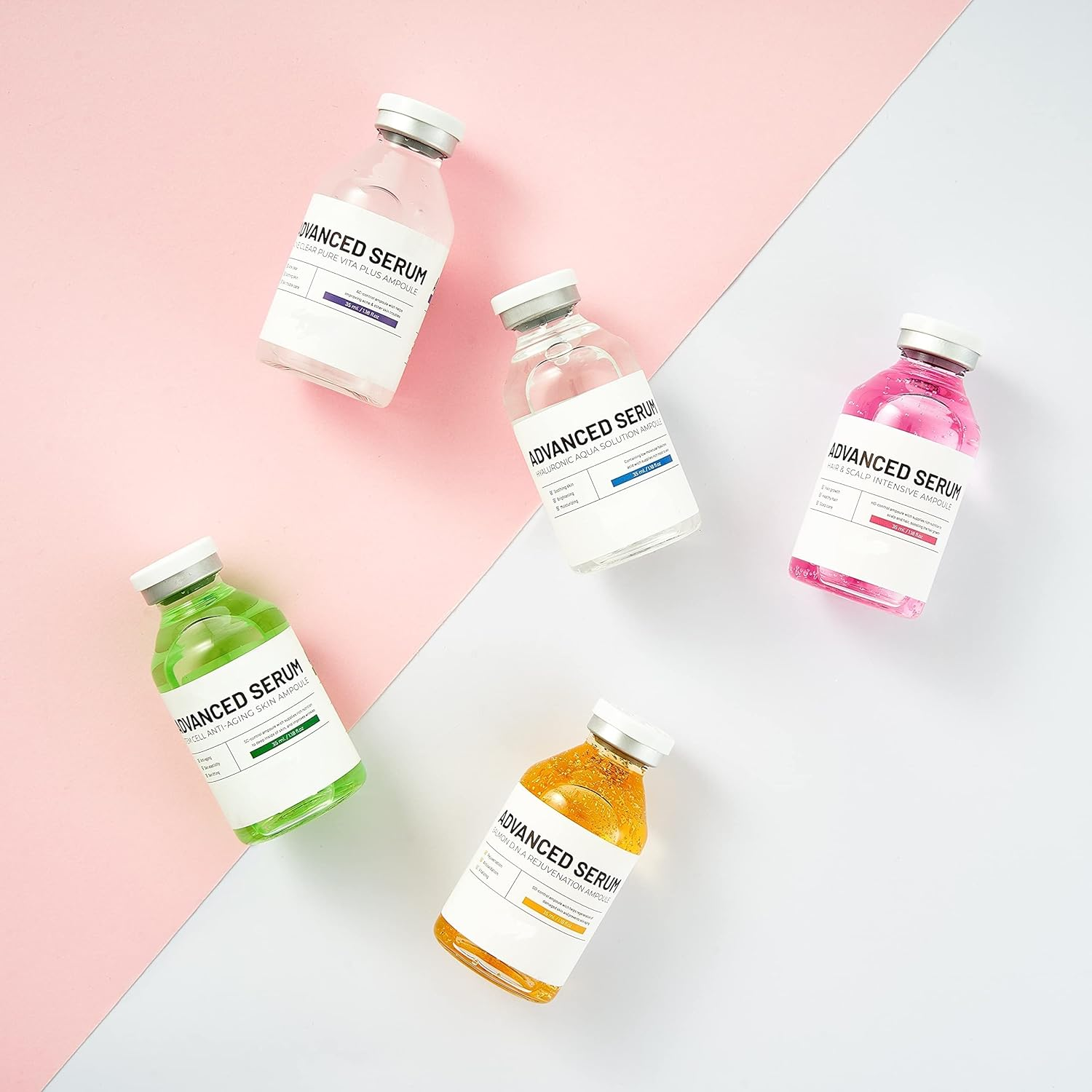 BR&Uuml;UN Advance Microneedling Korean Serum - 4 Different Booster Ampule Kit for Face and Body Including (AC + SC + SD + HY Control Serums) &ndash; Use with or without Dr Pen image number 1