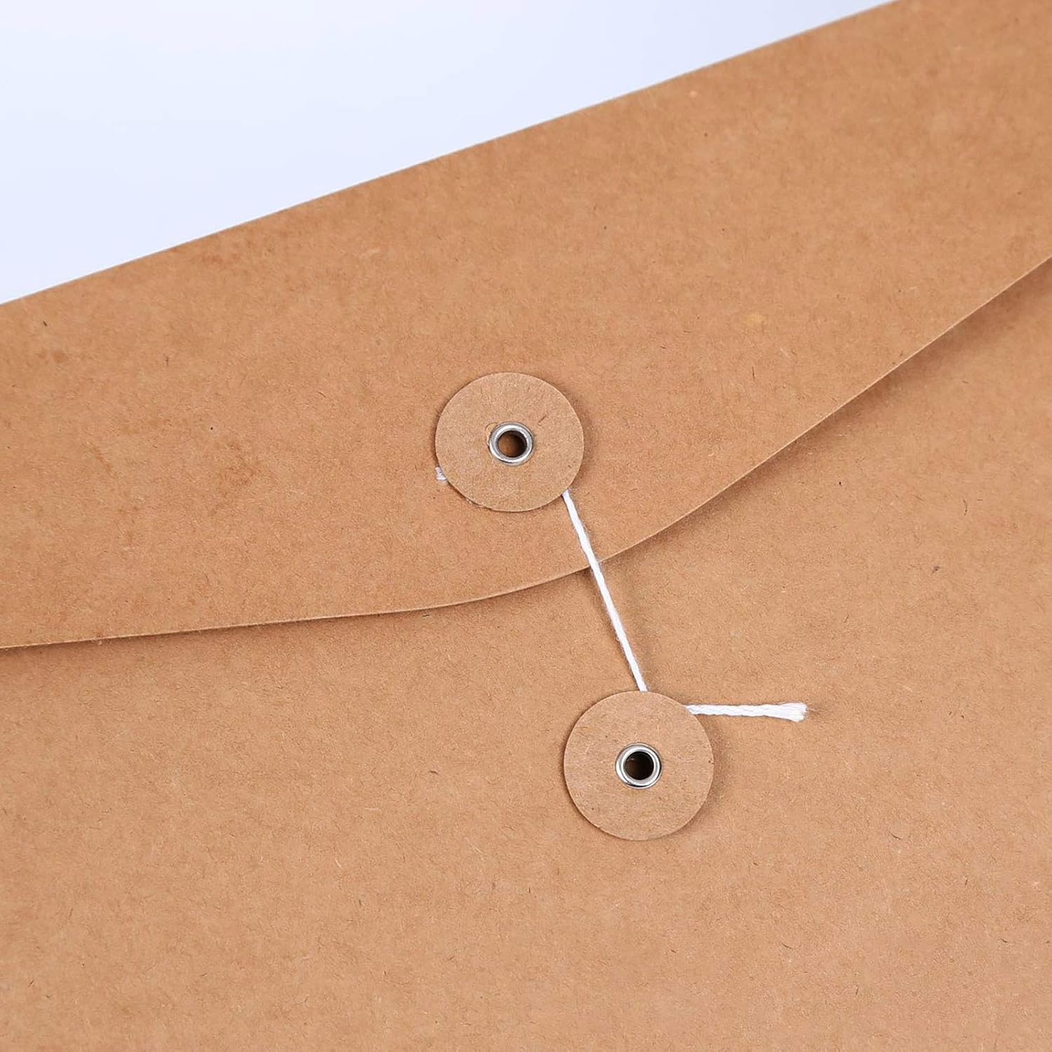 VANRA Kraft String File Folder Filing Envelope Project File Jacket Document Letter Organizer Flat-No Expansion A4 Letter Size (Pack of 5, Yellow) - White image number 5