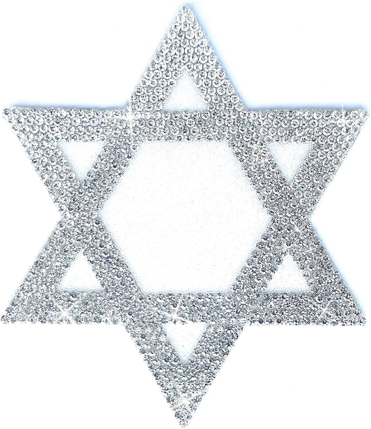 Bling Star of David Rhinestones Decal, Sparkling Bedazzled Jewish Israel Symbol Waterproof Crystal Anti-Scratch Sticker 4'' Height image number 1