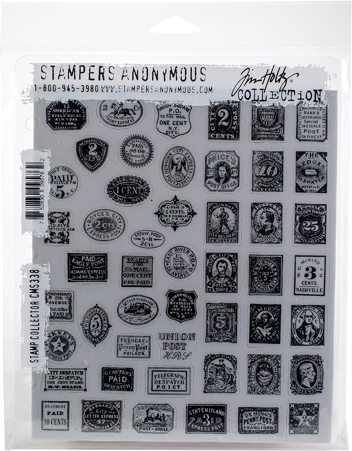 Stampers Anonymous Tim Holtz Cling 7"X8.5", Stamp Collector image number 2