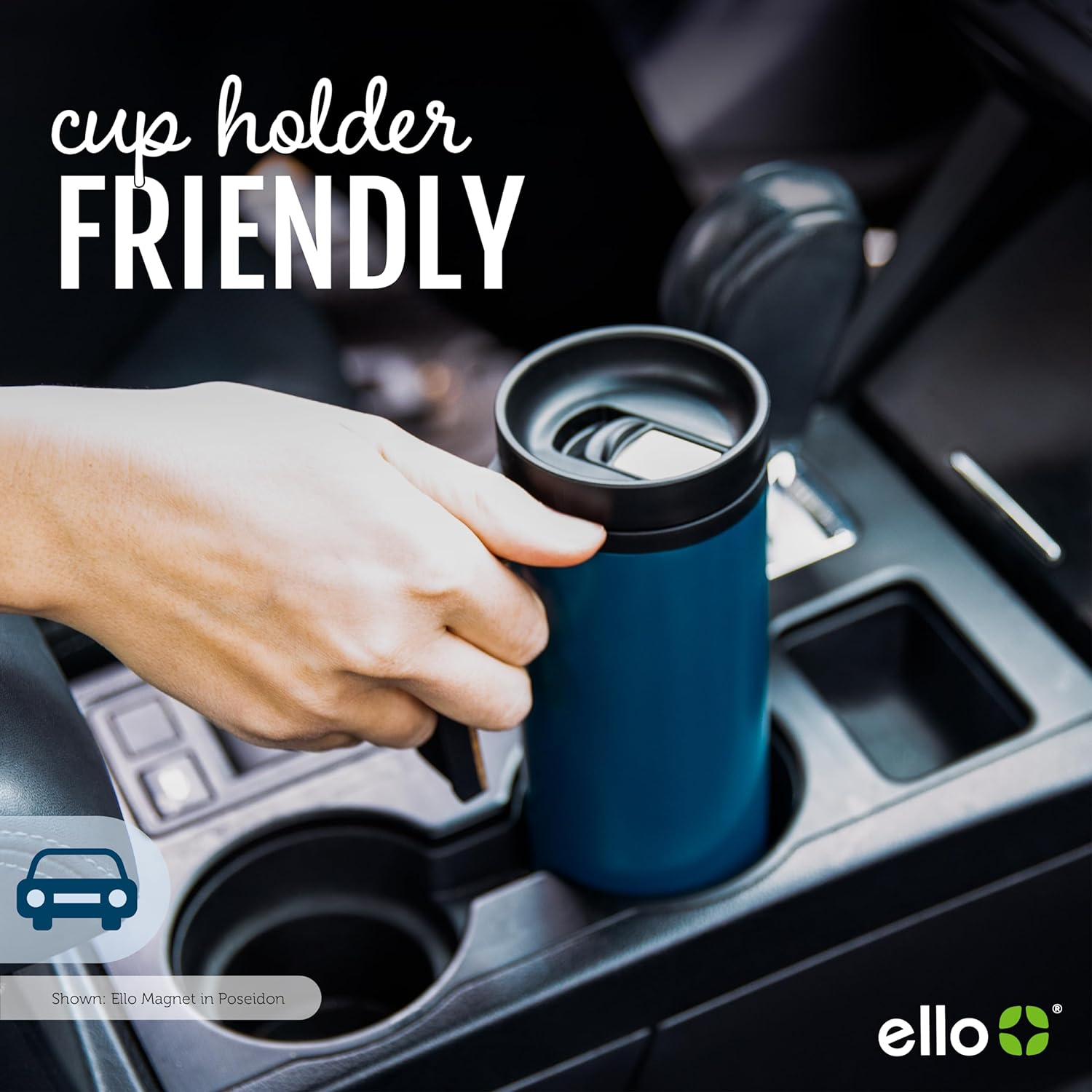 Ello Magnet 18Oz Vacuum Insulated Stainless Steel Travel Mug with Side Handle and Leak-Proof Slider Lid and Built-In Coaster, Keeps Hot for 5 Hours, Perfect for Coffee or Tea, Bpa-Free image number 5