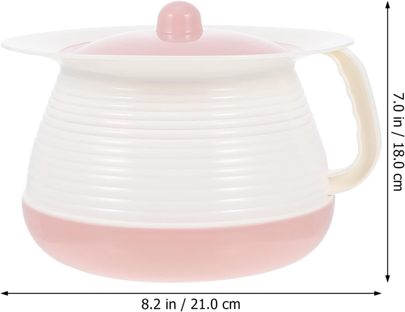 Alipis Chamber Pot Portable Toilets Bedpan Urinal Pots with Lid Handled Potty Urinal for Women Men Elderly Kid Pink image number 6