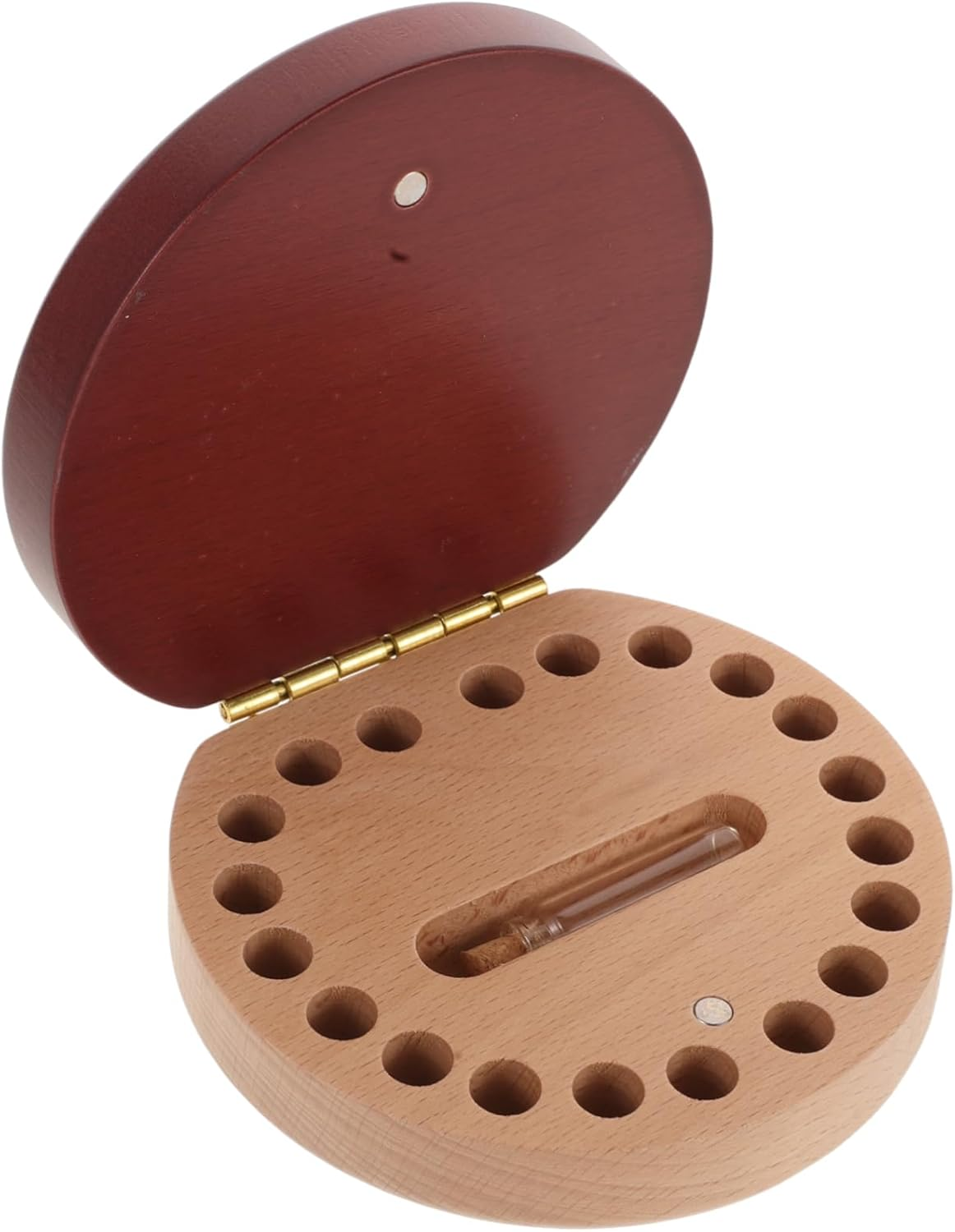 Kisangel Boys Haircut and Milk Tooth Keepsake Box Wooden Storage Labels for Milestones image number 3