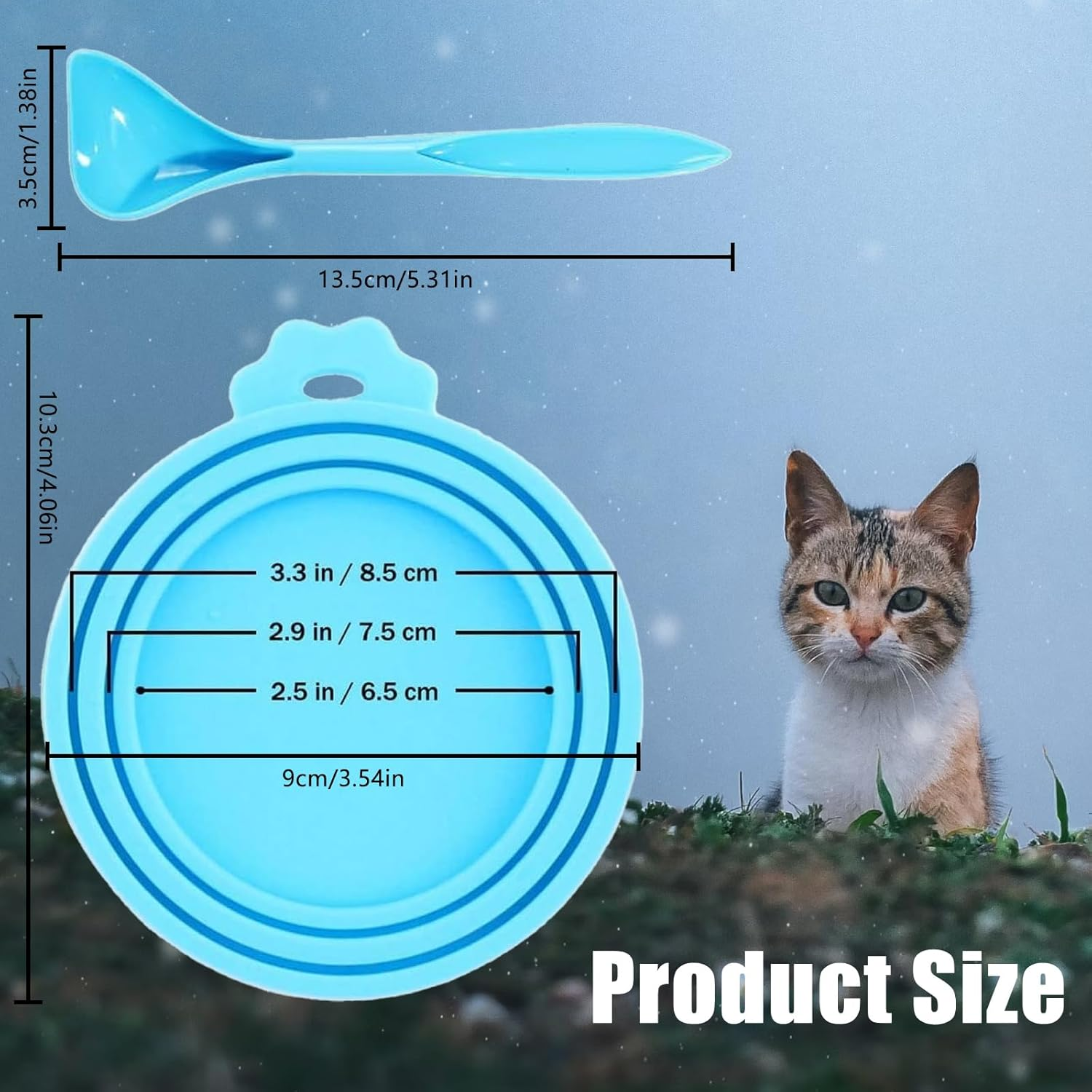 Silicone Lid for Cans for Dogs and Cats, Universal Silicone Can Lid for Pets, Pet Food Can Lid, Dishwasher Safe, 3-In-1 Universal Can Lid for Cat and Dog Food image number 6