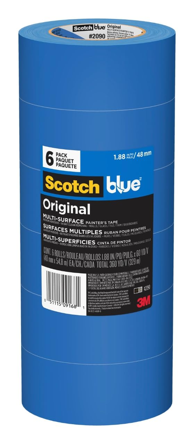 Scotch Blue Painter'S Tape 48Mm X 54.8 M 2090-48A-CP image number 5
