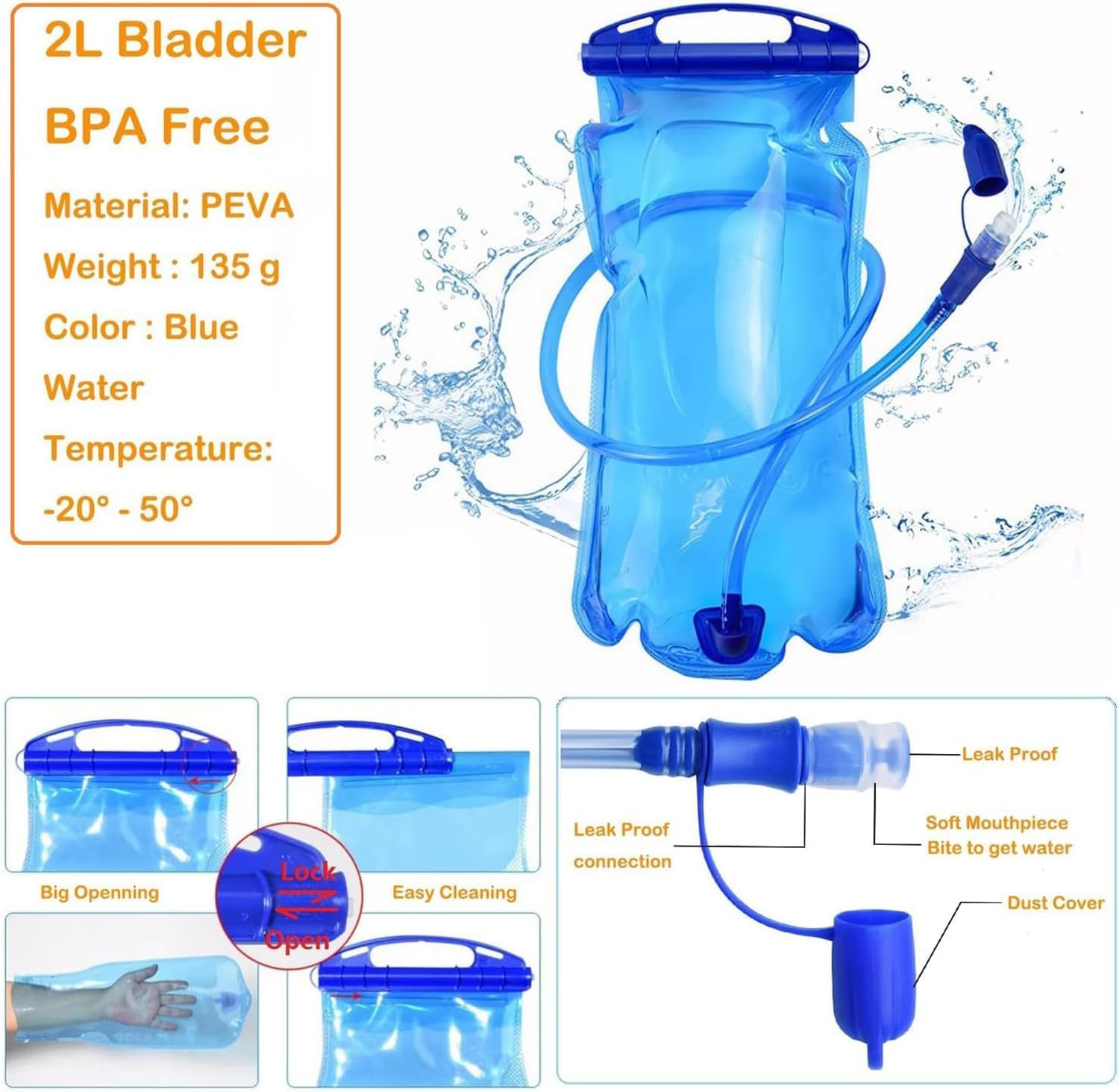 Running Hydration Vest for Men Women, Lightweight Water Running Vest with Water Bladder Bag Daypack for Hiking, Running, Cycling image number 1