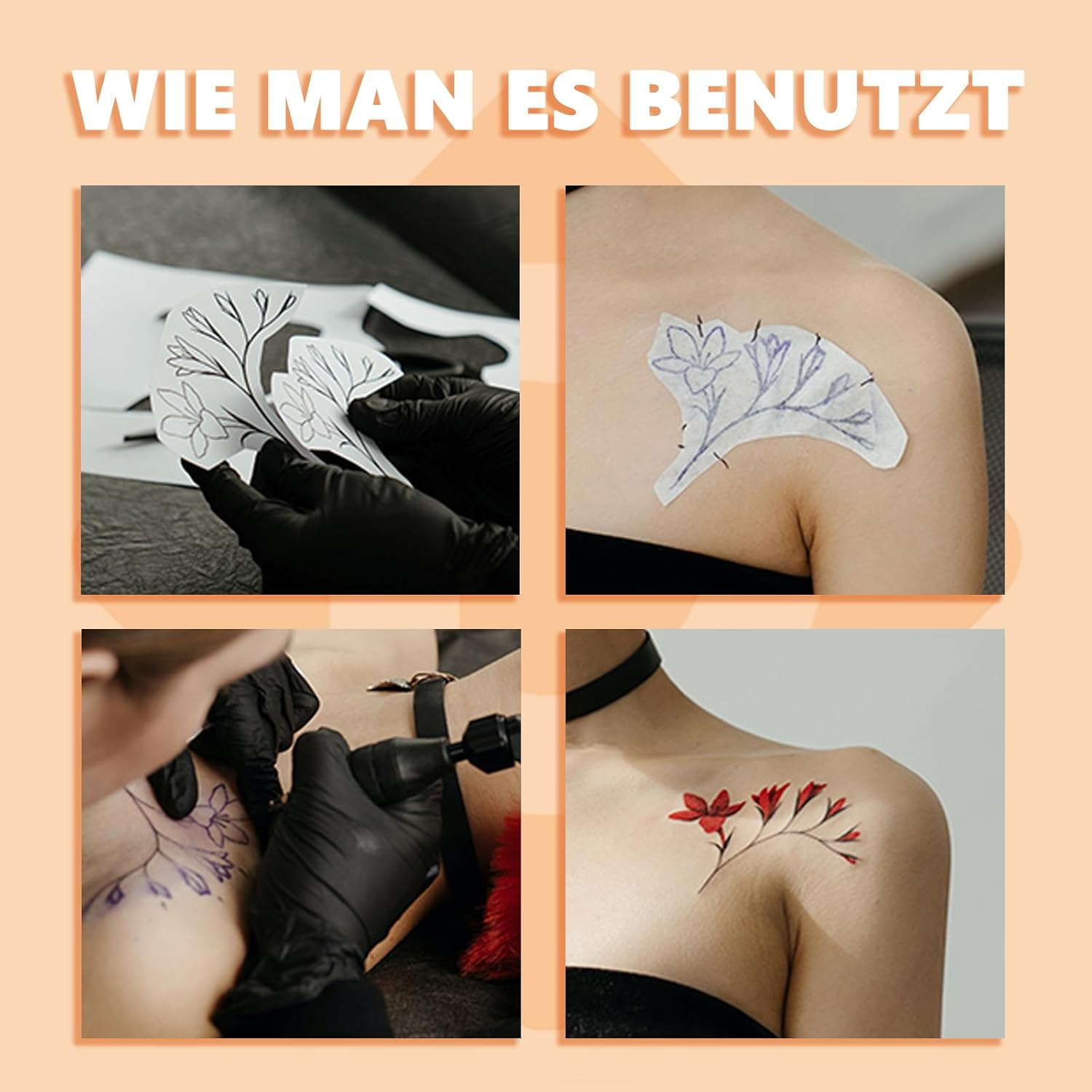 Tattoo Transfer Paper - PEPAX Pack of 30 Tattoo Stencil Paper for Tattoo Accessories image number 2