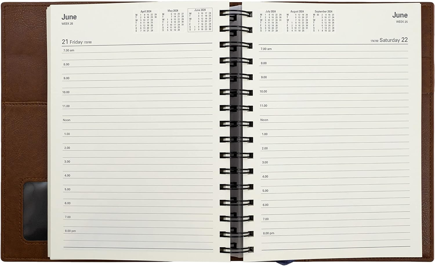 Collins Vanessa 2024 Diary - Day to Page, Size A5, Black - Blue image number 6