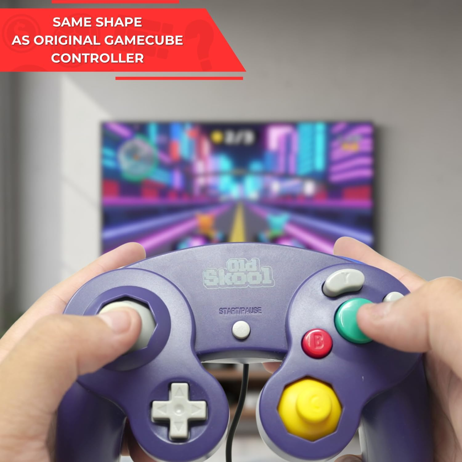 Old Skool Gamecube/Wii Compatible Controller - White image number 2