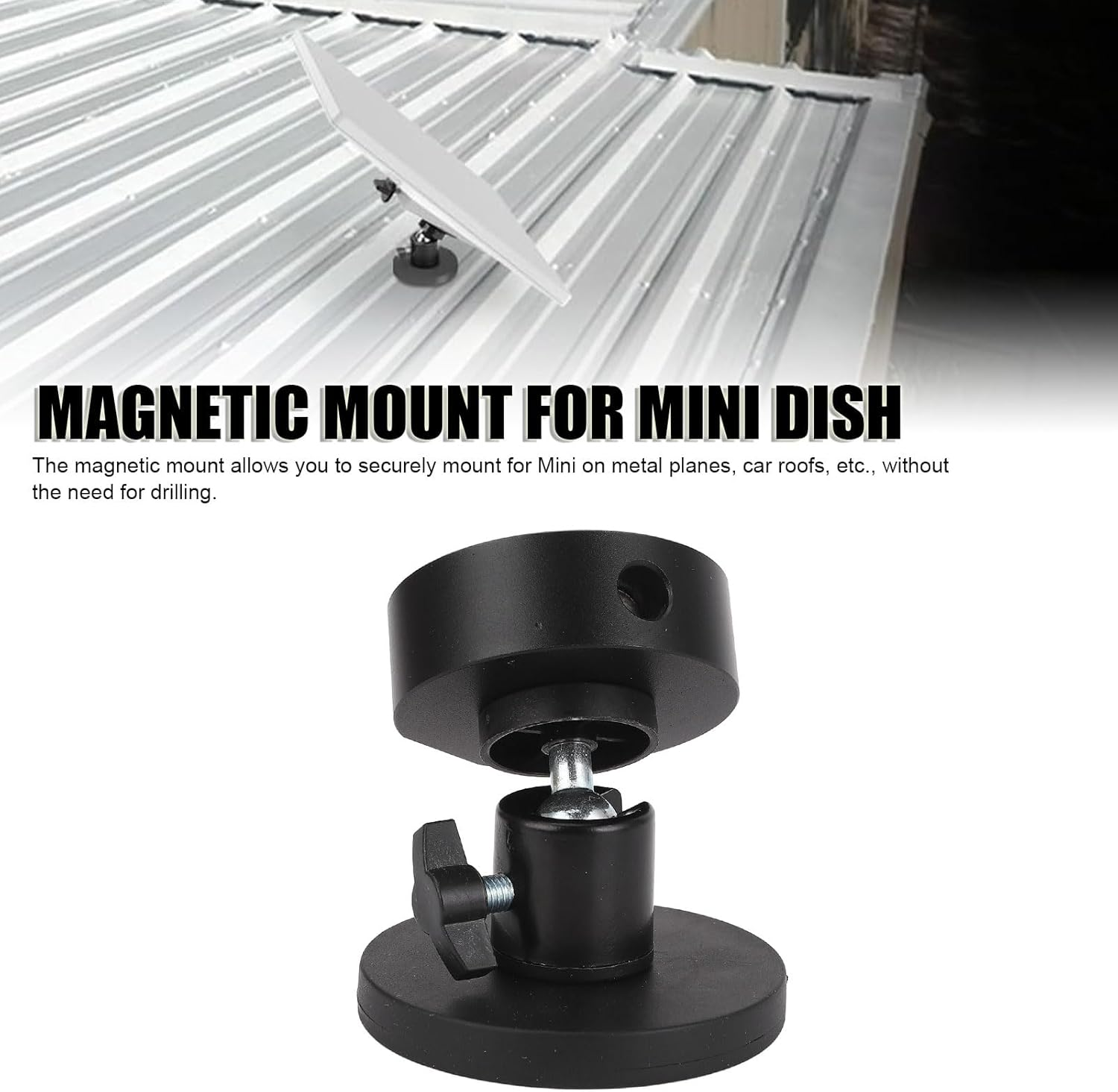 Adjustable Magnetic Mount for Mini, Aluminum Alloy Portable Magnetic Base Mounts on Car RV Fence Yachts for Mini image number 1