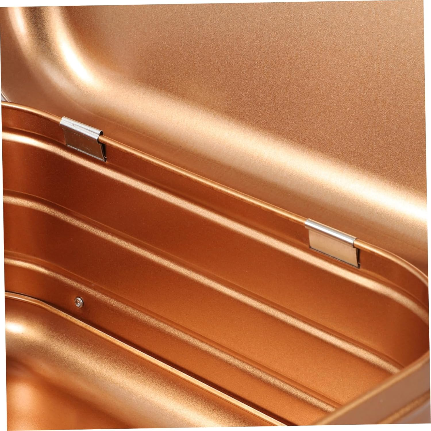 Tinplate Keepsake Storage Case Handle 220X170X108Mm Gold Handheld Packing Box Suitable for Gift Wrapping and Portable Organizing image number 6