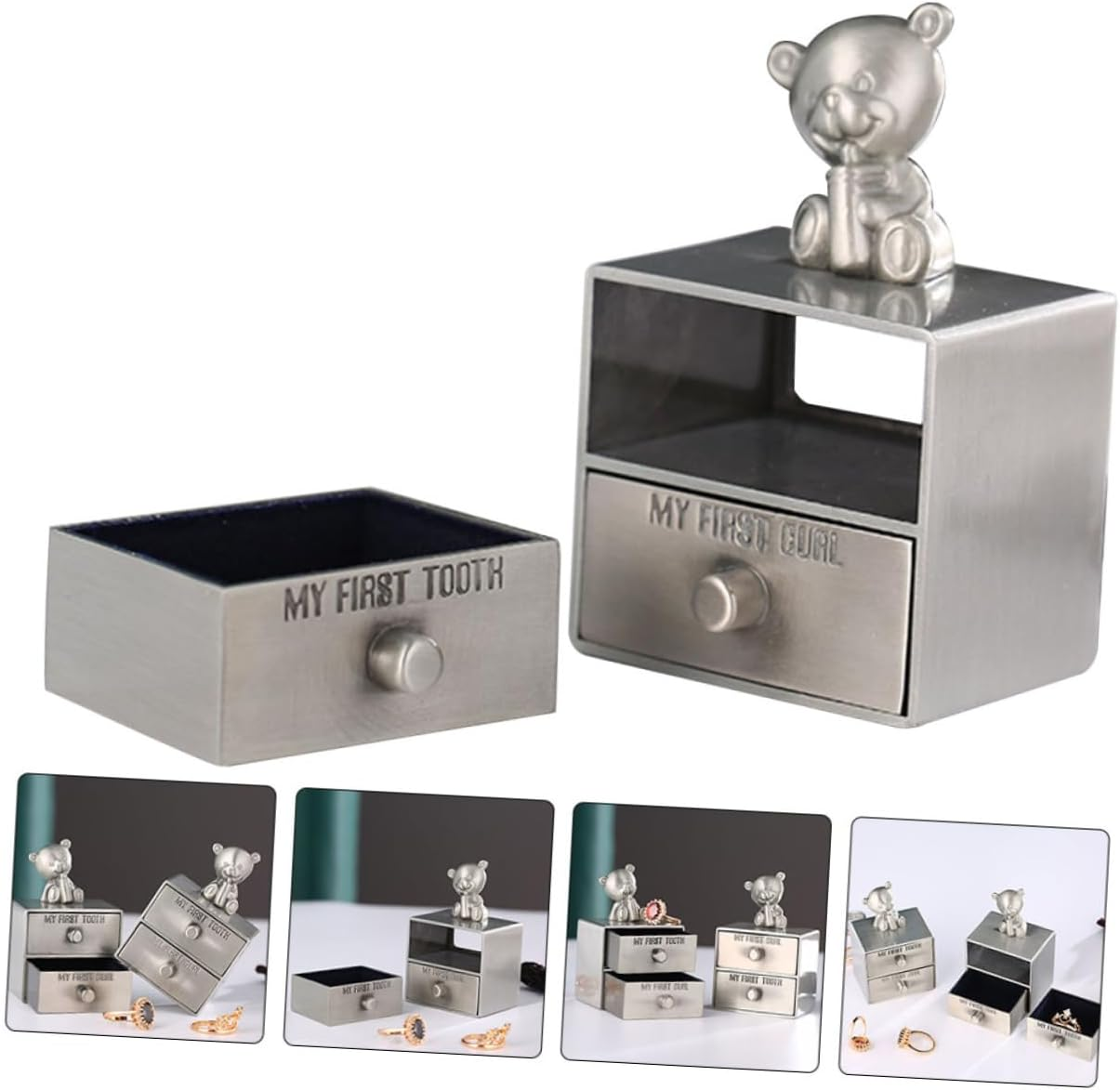 Teeth Box Vintage Style Tooth Holder Keepsake Box for Girls Jewelry Organizer Small image number 6