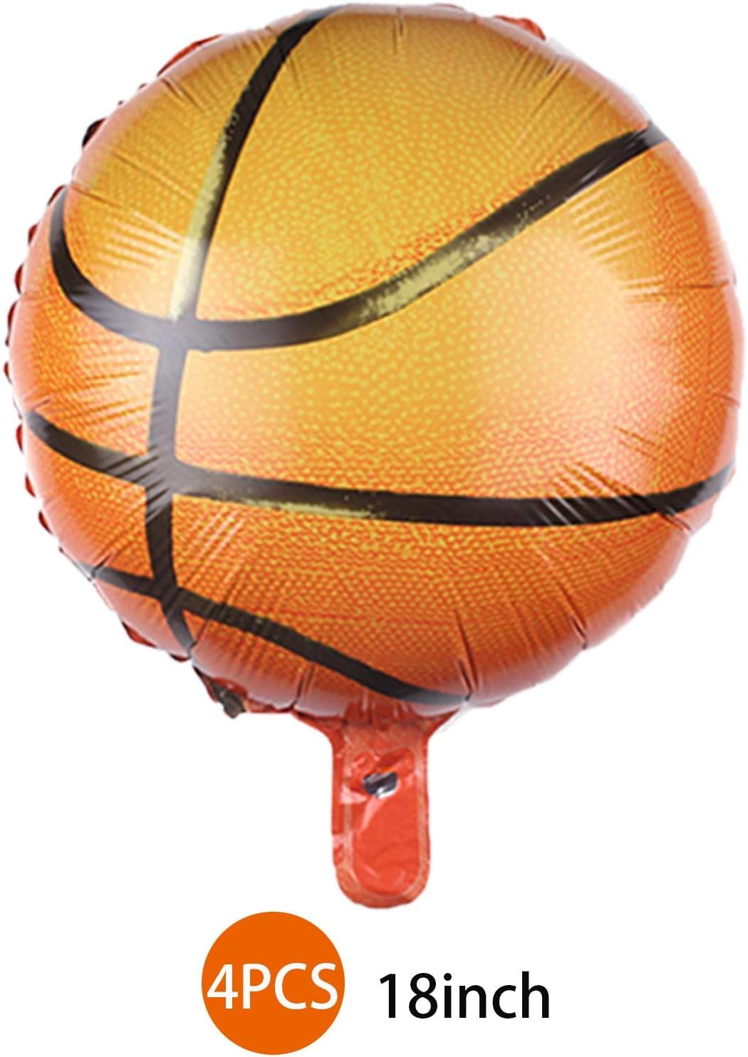 Wdecorm 8Pcs Gender Reveal Party Balloons, 4 Pink Bow Foil & 4 Basketball Balloons, Unisex-Adults & Children, Pink, Gender Reveal, Reusable, Balloons