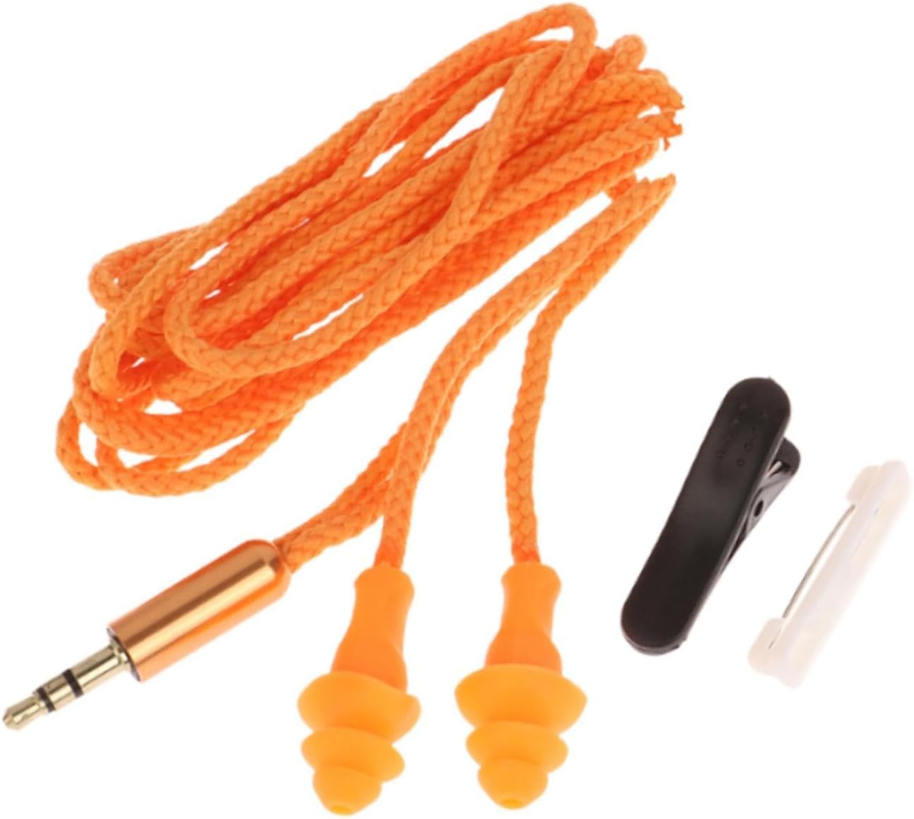 Eigell Ear Plug Headphones Work Earbuds Hearing Protection with Clear Sound Earplugs 3.5Mm Earphones for Sports Studying Concert, Yellow 70Cm image number 4