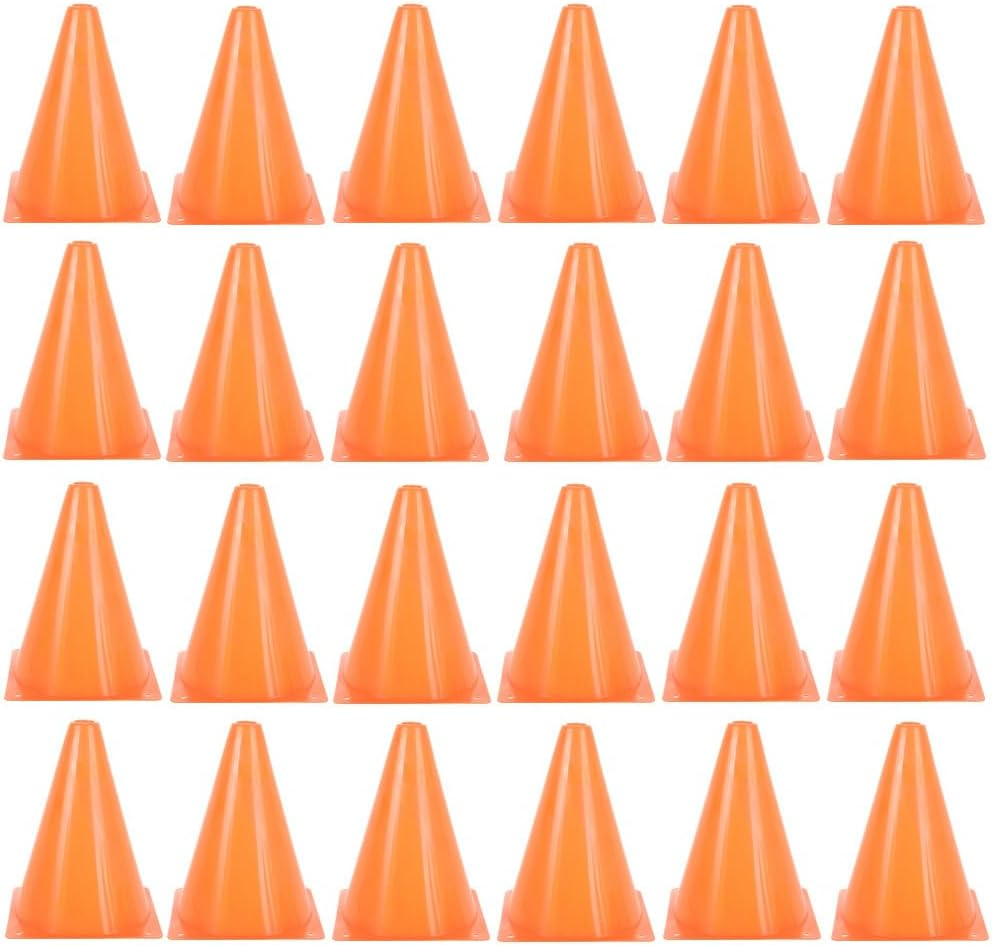 24 Pcs Multipurpose Training Cones,Soccer Cones,Sports Training Field Marker Plastic Cones,Football Training Cones,Plastic Agility Cones,Indoor Outdoor Activity Events Games Obstacle Course image number 2