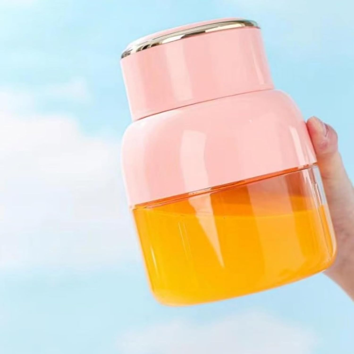 Portable Blender, 800 Ml USB Rechargeable Mixer in Personal Size with Straw, Small Fruit Juice Cup, Mini Blender for on the Go for Sports Travel (Pink)