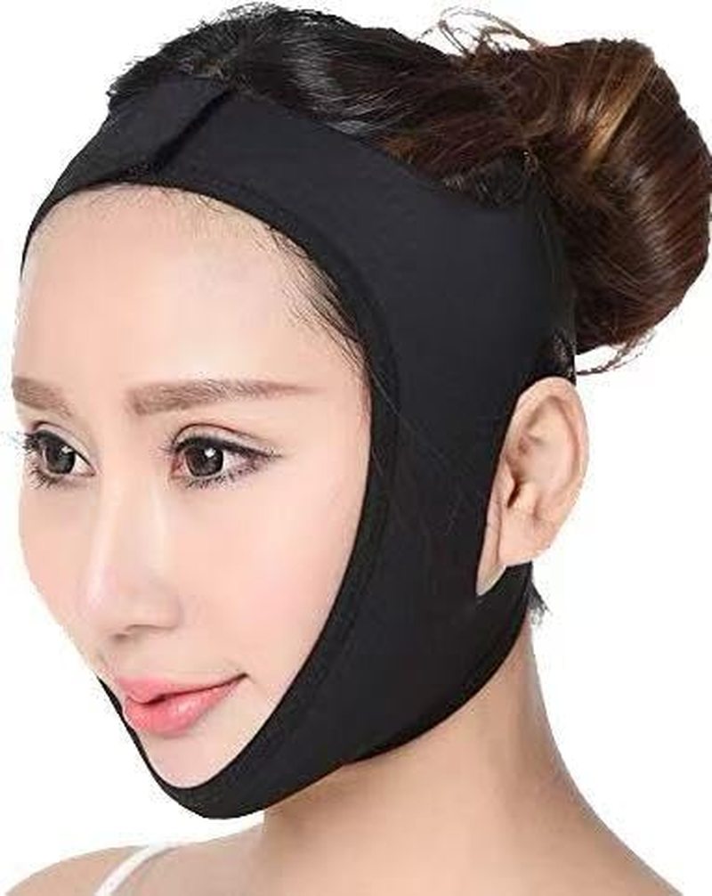 Post Surgery Neck and Chin Compression Garment Wrap Bandage, Face Slimmer, Jowl Tightening, Neck Coverage, Chin Lifting Strap (S) image number 3