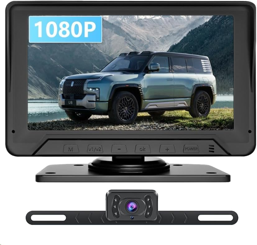 7Inch Monitor with IP69 Waterproof Night Vision Backup Camera Easy to Install,Hd 1080P Delay Free Picture Quality Suitable for Cars, Trucks Suvs Etc. image number 5