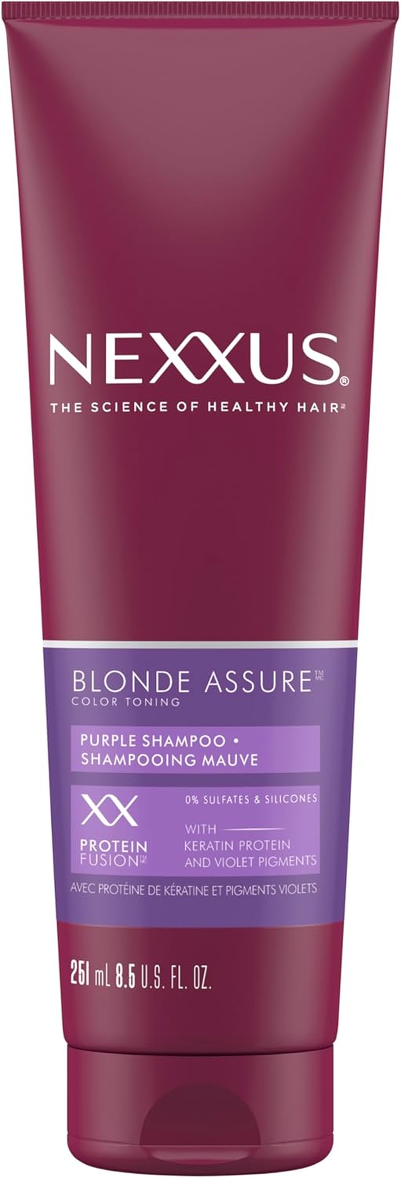 Nexxus Blonde Assure Purple Shampoo, for Blonde Hair Color Care Shampoo, Keratin Protein 8.5 Oz image number 3