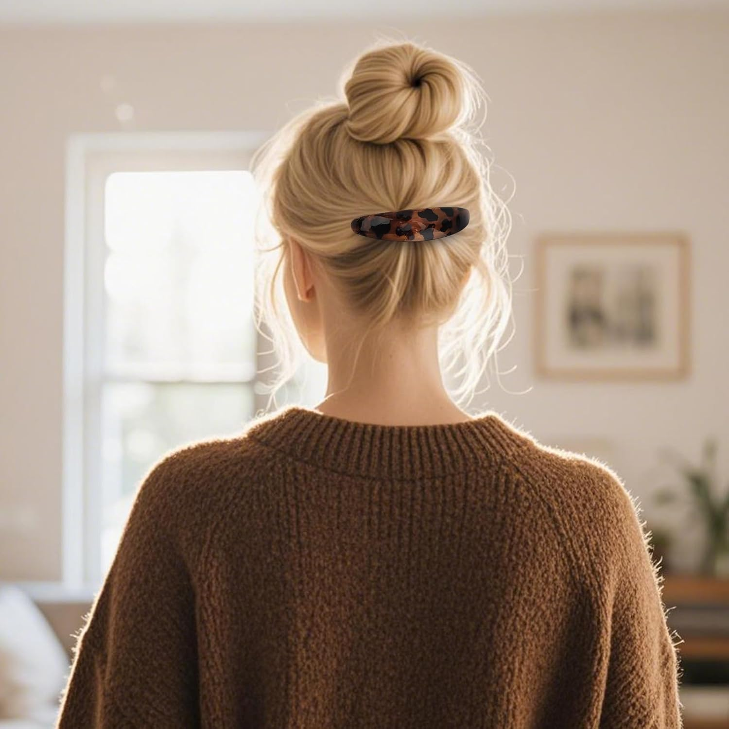 Bumlofa Set of 2 Leopard Hair Clips &ndash; Trendy Women'S Hair Clips for Stylish Hairstyles, Retro Look and Strong Hold image number 1