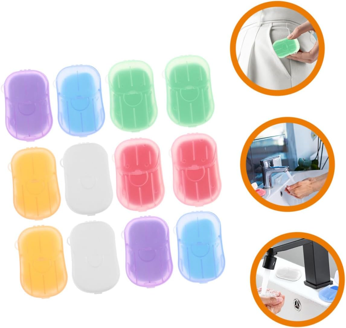 Abaodam Portable Camping Soap Sheets Travel Toiletry Containers Soap Paper for Hiking image number 4