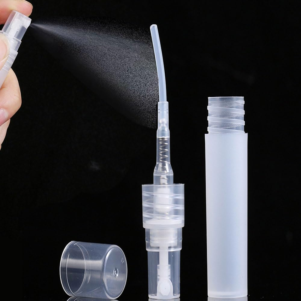 Armastuse 10 Pack 10Ml Mini Plastic Spray Bottle Empty, Fine Mist Refillable Mini Perfume Bottle, Perfume Atomizer, Small Sample Containers, Plastic Portable Travel Bottle image number 4