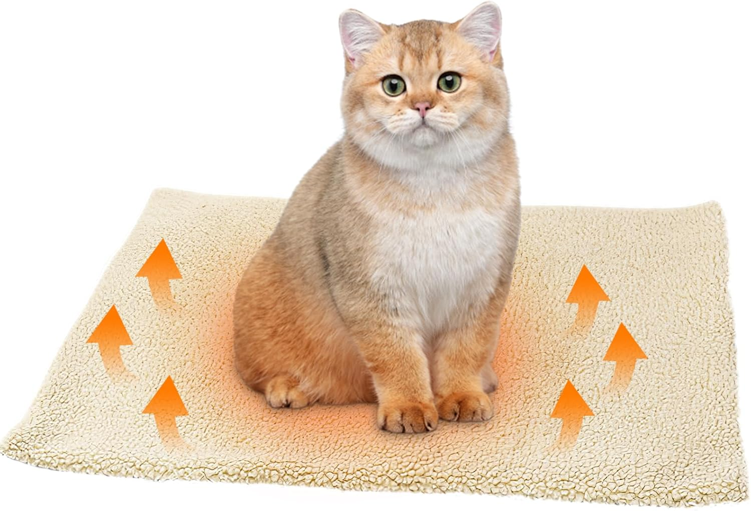 SPORWAY Self-Heating Blanket for Cats, Dogs, Electric Blanket, Heat Mat, Cat Blanket, 60 X 45 Cm, Heat Blanket, Cat Bed, Self-Warming Cat Blankets, Washable Dog Thermal Blanket (White) image number 1