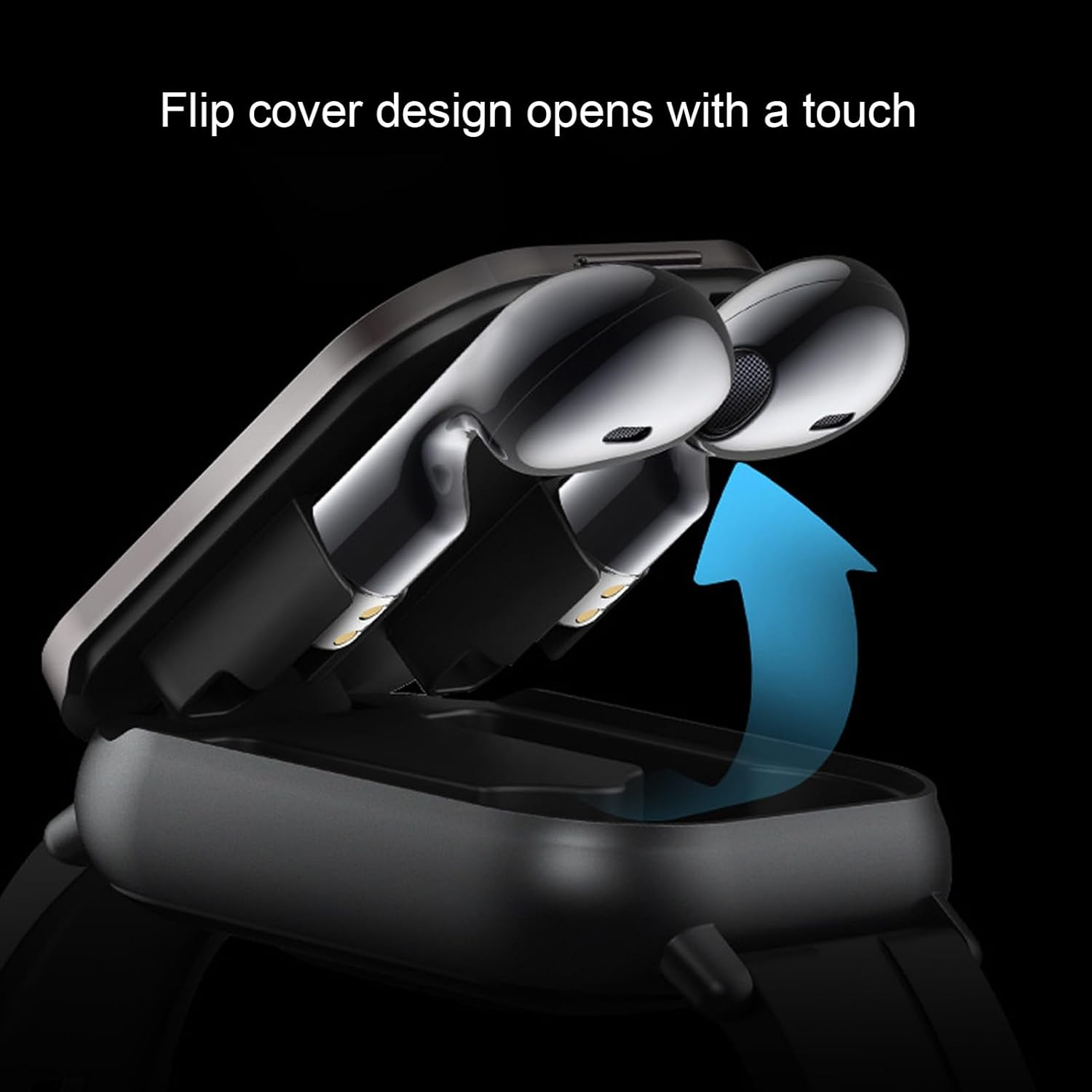 Smartwatch with Headphones, 2.01 HD Screen Watch with Headphones Inside, Wireless Headset, Fitness Tracker, IP67 Waterproof, NFC Sleep Monitor, Pedometer for Android Ios image number 3