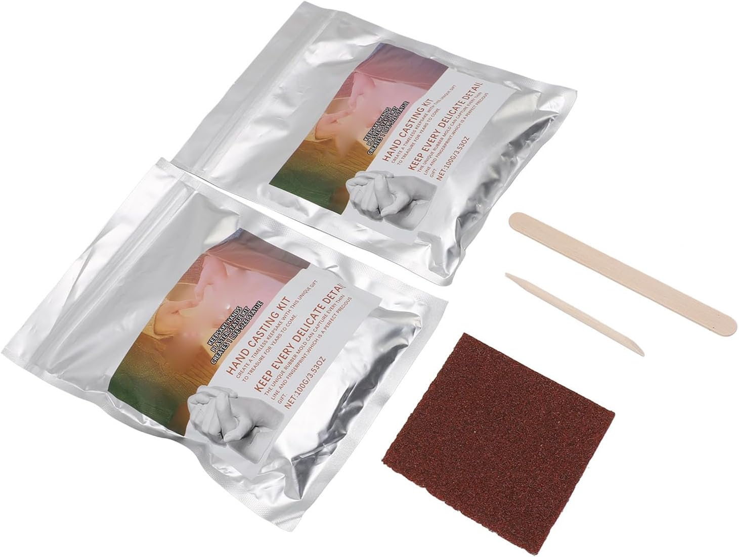 All Ages Molding Powder Craft Kit Hand Casting Supplies with Dual Formulas, User Friendly DIY Kit for Couples, Art Therapy