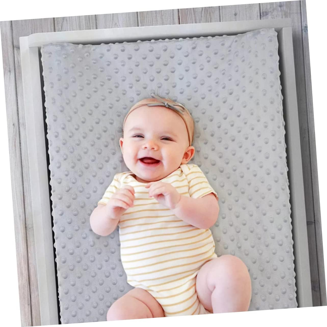 Baby Changing Pad Covers 2Pcs Set Polyester Diaper Changing Table Pad Covers Removable Fabric Soft Breathable for Infant Toddler Boys Girls image number 2