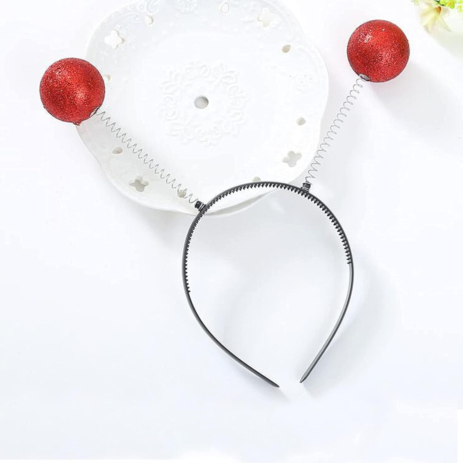 3 Pieces Alien Antenna Headband, Martian Alien Headband, Boppers Ball Head Boppers for Halloween Christmas Party Decoration image number 2