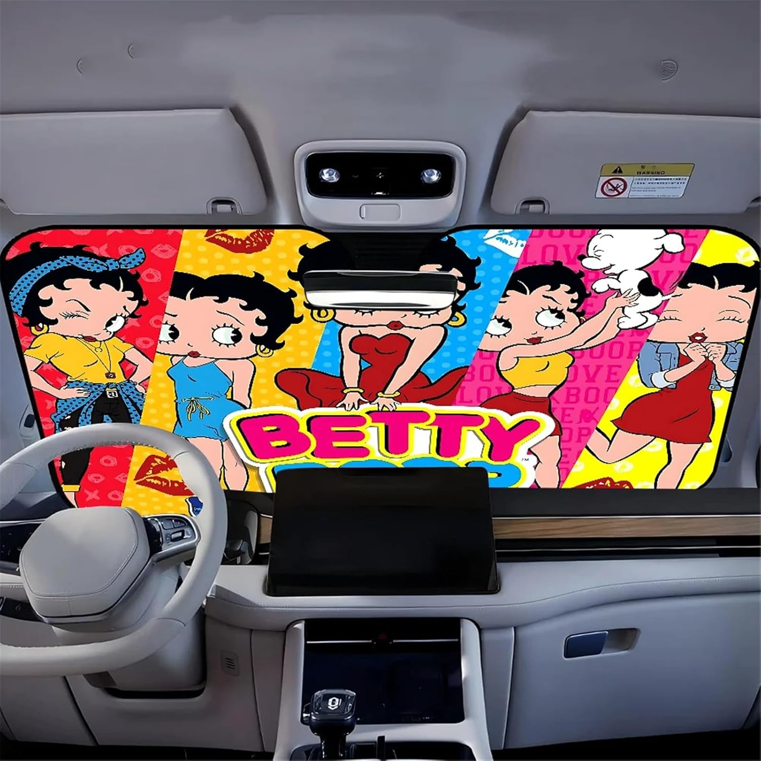 B-Betty-Cute-Girl Anime Car Windshield Sunshade Cover Foldable Automotive Sun Shade Visor Window Reflector Cars Keep Car Cool(Z6)